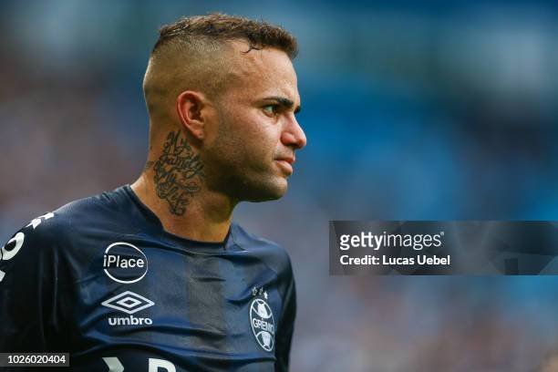 Luan of Gremio during the match between Gremio and Botafogo as part of Brasileirao Series A 2018, at Arena do Gremio on September 1, 2018 in Porto...