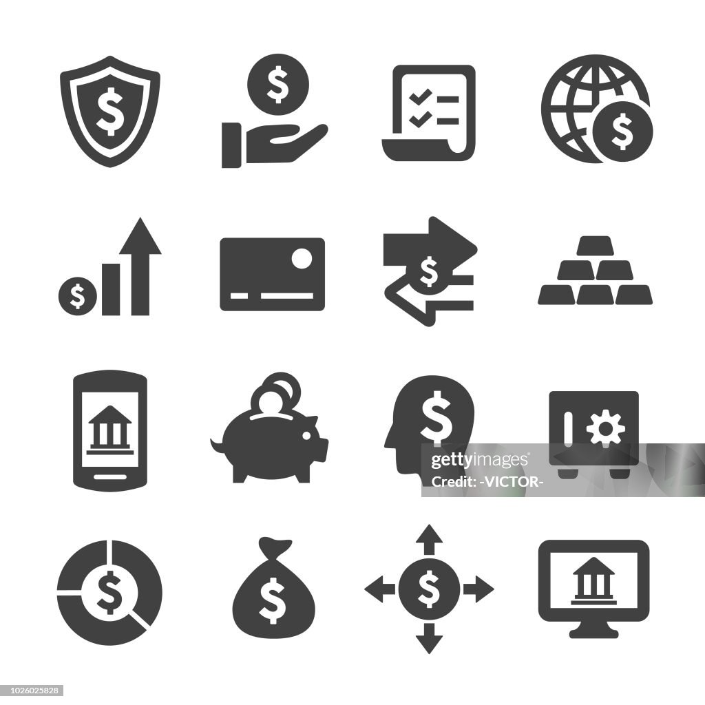 Finanças e Banking ícones - série Acme