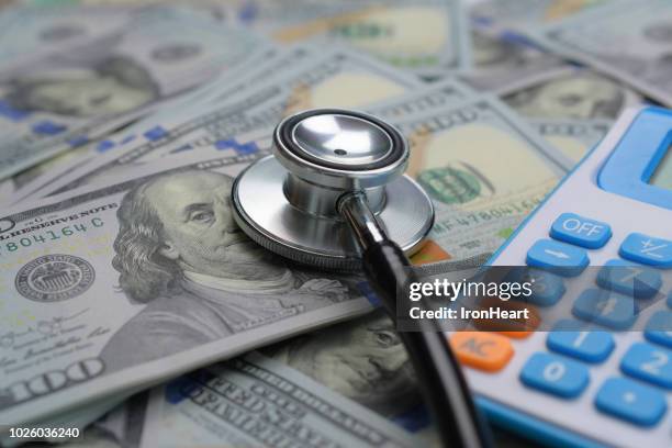 healthcare concept. - us currency stockfoto's en -beelden