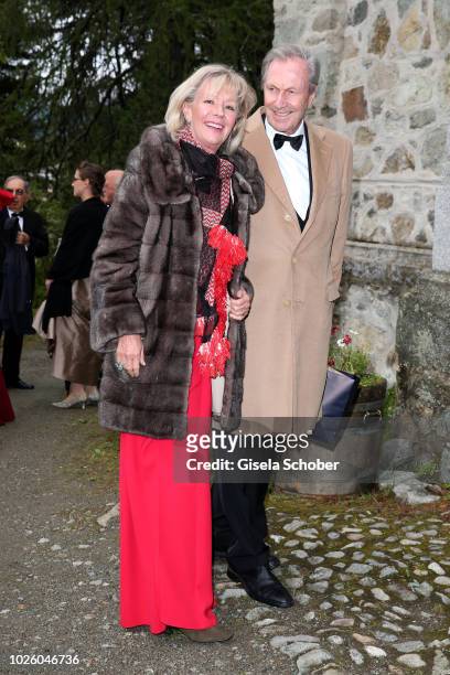 Charlotte von Bismarck and Reinhard von der Becke, CEO Lux International and Forbes Lux Group during the wedding of Prince Konstantin of Bavaria and...