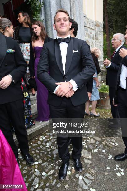 Moritz Flick, son of Christian Flick, during the wedding of Prince Konstantin of Bavaria and Princess Deniz of Bavaria, born Kaya, at the french...