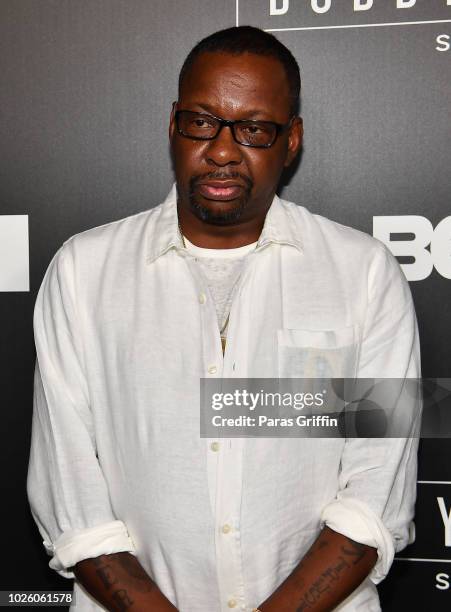 Singer Bobby Brown attends The "Bobby-Q" Atlanta Premiere Of "The Bobby Brown Story" at Atlanta Contemporary Arts Center on September 1, 2018 in...