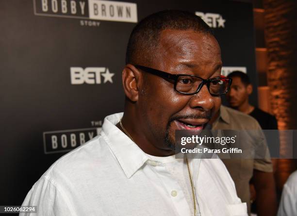 Singer Bobby Brown attends The "Bobby-Q" Atlanta Premiere Of "The Bobby Brown Story" at Atlanta Contemporary Arts Center on September 1, 2018 in...