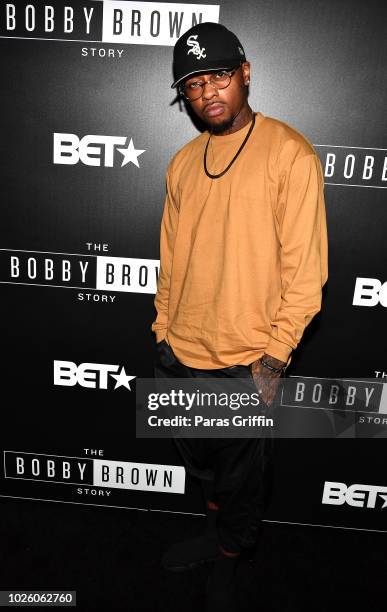 Television personality Kevin Laroy attends The "Bobby-Q" Atlanta Premiere Of "The Bobby Brown Story" at Atlanta Contemporary Arts Center on September...