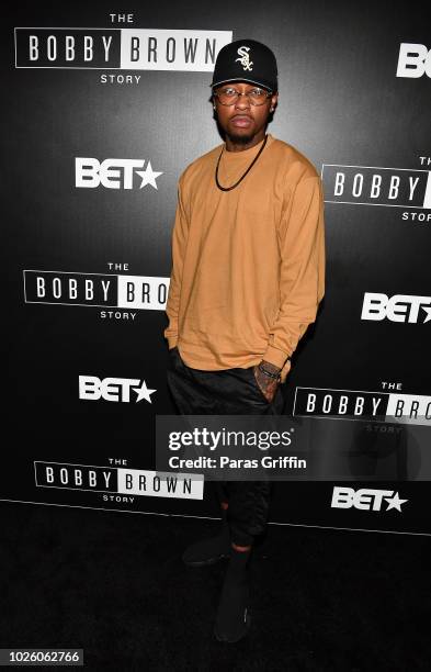 Television personality Kevin Laroy attends The "Bobby-Q" Atlanta Premiere Of "The Bobby Brown Story" at Atlanta Contemporary Arts Center on September...