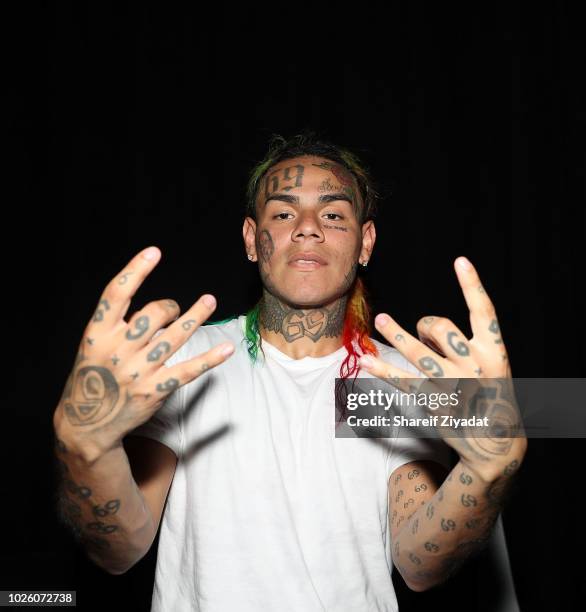 Tekashi 6ix9ine attends Made In America - Day 1 on September 1, 2018 in Philadelphia, Pennsylvania.