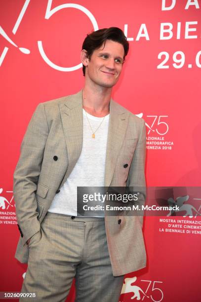 Matt Smith attends 'Charlie Says' photocall during the 75th Venice Film Festival at Sala Casino on September 2, 2018 in Venice, Italy.