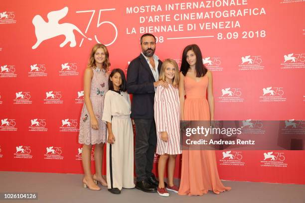 Margherita Mazzucco, Ludovica Nasti, Saverio Costanzo, Elisa Del Genio and Gaia Girace attend 'My Brilliant Friend ' photocall during the 75th Venice...