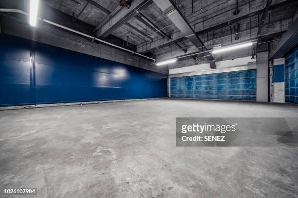 empty pit garage - polished concrete texture stock pictures, royalty-free photos & images