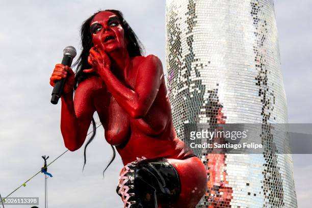 Voluptuous Horror of Karen Black perform onstage during wigstock 2018 at Pier 17 on September 1, 2018 in New York City.