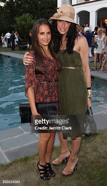 Kelli Brooke Tomashoff and Lauren Rae Levy attend the social life magazine party at The Social Life Estate on July 3, 2010 in Watermill, New York.