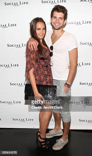 Kelli Brooke Tomashoff and PC Peterson attend the social life magazine party at The Social Life Estate on July 3, 2010 in Watermill, New York.