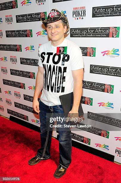 Pro Poker player Andy Bloch arrives for the 4th annual "Ante Up for Africa Celebrity-Charity Poker Tournament" at The Rio Hotel And Casino Resort on...