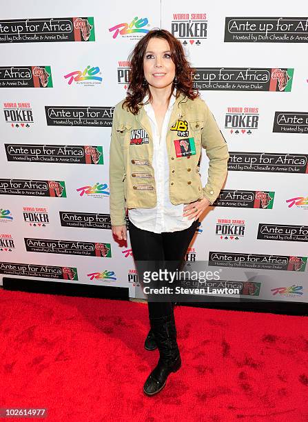 Pro Poker player Annie Duke arrives for the 4th annual "Ante Up for Africa Celebrity-Charity Poker Tournament" at The Rio Hotel And Casino Resort on...