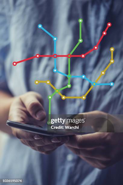 mapa del metro a su alcance - holographic-map fotografías e imágenes de stock