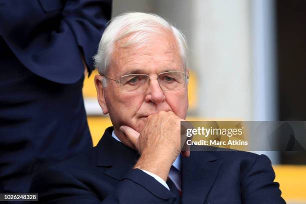 Arsenal Chairman Sir Chips Keswick during the Premier League match between Cardiff City and Arsenal FC at Cardiff City Stadium on September 2, 2018...