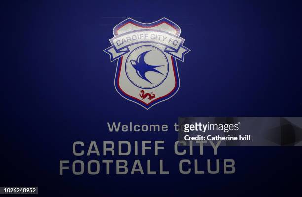 Sign saying welcome to Cardiff City before the Premier League match between Cardiff City and Arsenal FC at Cardiff City Stadium on September 2, 2018...