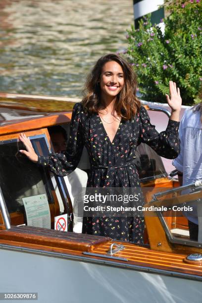 Ana Moya Calzado is seen arriving at the 75th Venice Film Festival on September 2, 2018 in Venice, Italy.