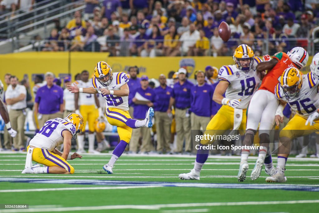 COLLEGE FOOTBALL: SEP 02 AdvoCare Classic - Miami v LSU
