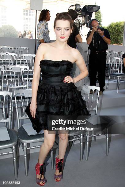 Roxanne Mesquida attends the Christian Dior Fall/Winter 2010-11 high fashion show as part of the Paris Haute Couture Fashion Week Fall/Winter 2011 at...