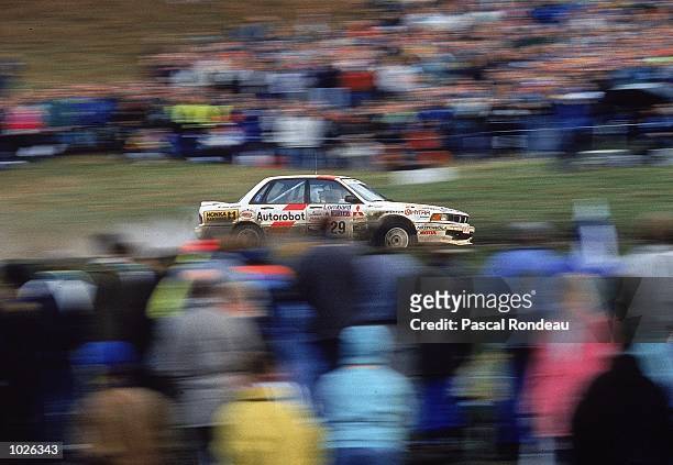 Tommi Makinen of Finland in action in his Mitsubishi during the RAC Rally of Great Britain. \ Mandatory Credit: Pascal Rondeau /Allsport