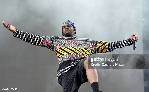 Pusha T performs onstage during the 2018 Made In America Festival at Benjamin Franklin Parkway on September 2, 2018 in Philadelphia, Pennsylvania.
