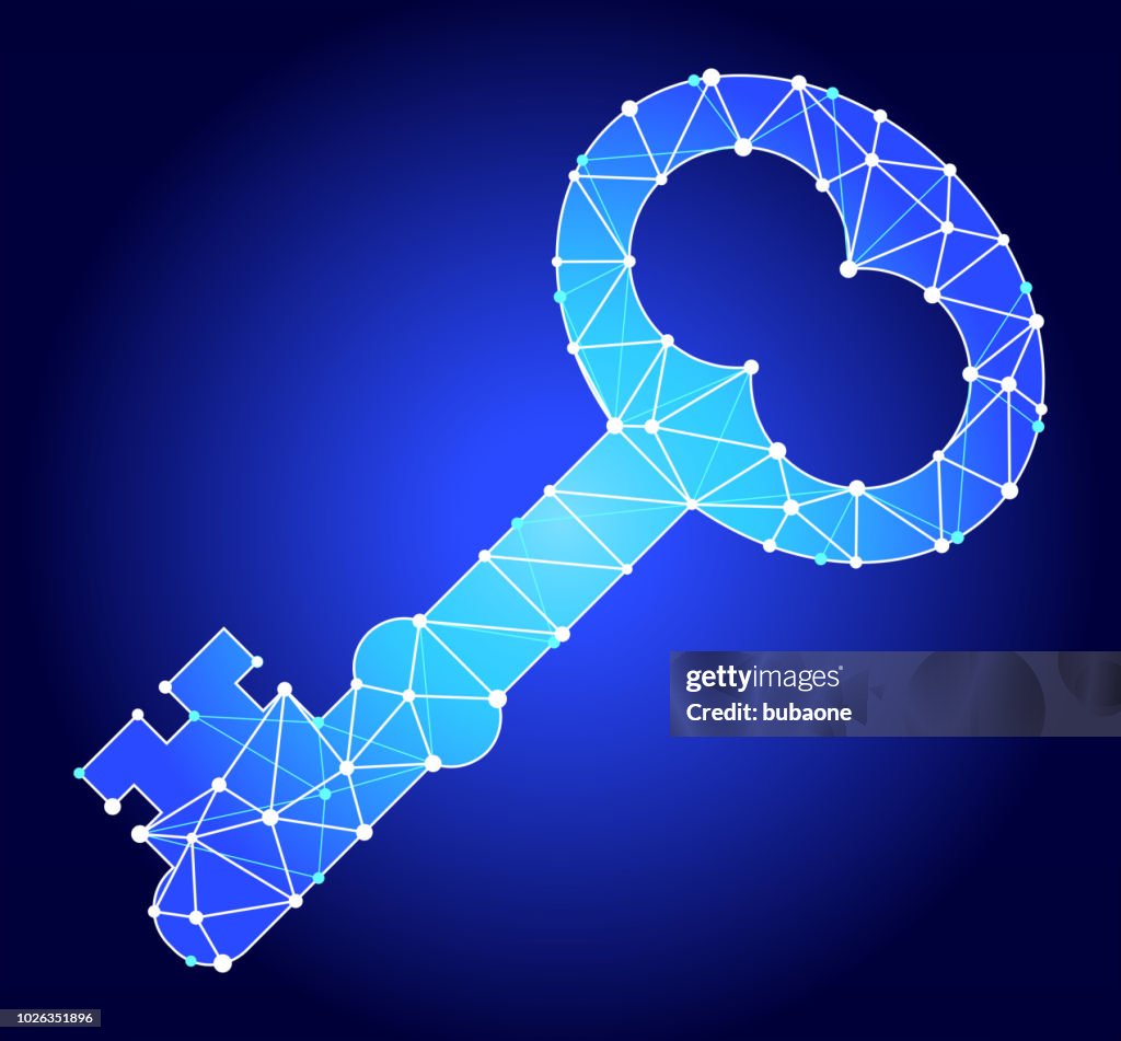 Triangle Key Image Old Key Blue Triangle Node Vector Pattern High-Res Vector Graphic ...