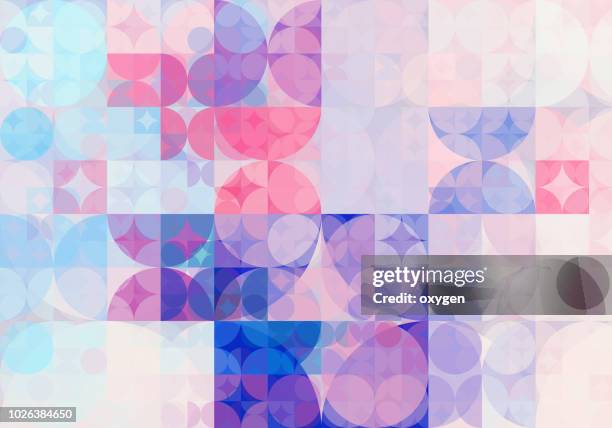 geometric triangle and circle shape, wide abstract background - abstract header stock-fotos und bilder