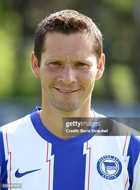 Pal Dardai poses during the Hertha BSC Berlin Team Presentation on July 6, 2010 in Berlin, Germany.