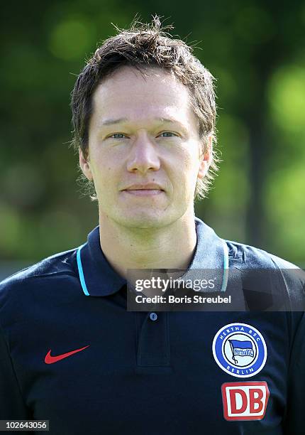 Fitness coach Henrik Kuchno poses during the Hertha BSC Berlin Team Presentation on July 6, 2010 in Berlin, Germany.