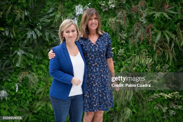 Journalists Raquel Gonzalez and Ana Blanco attends the RTVE News team presentation on September 3, 2018 in Madrid, Spain.