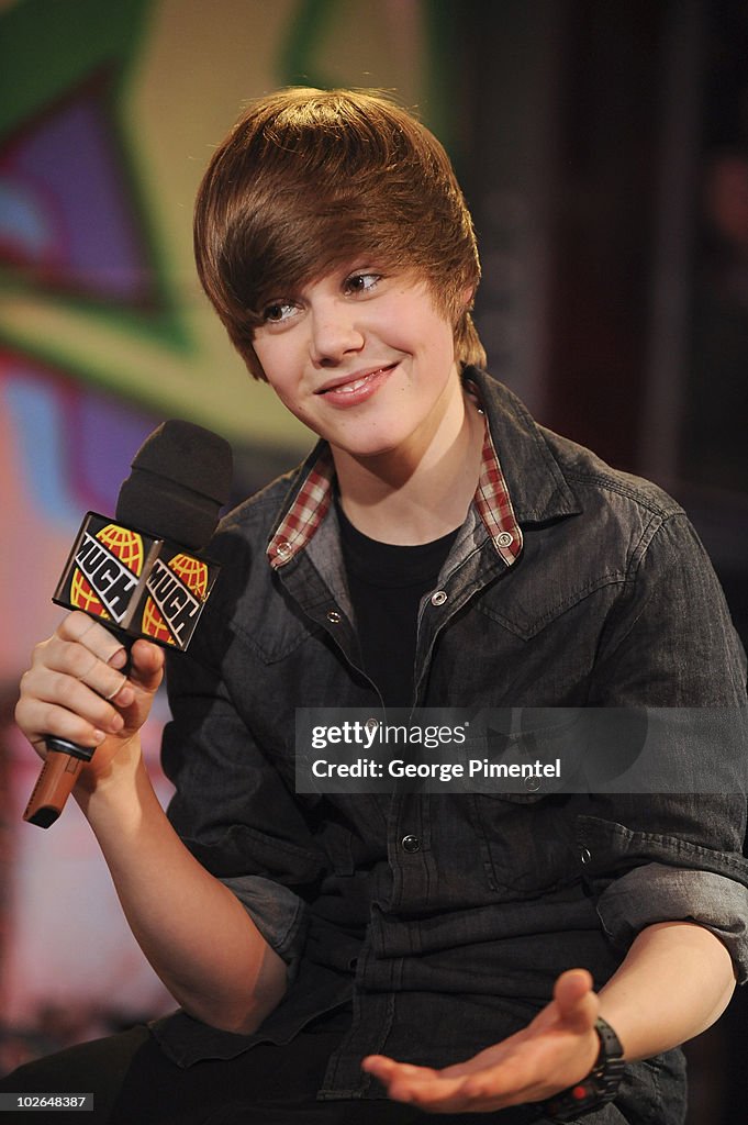 Justin Beiber Visits Live At MuchMusic - Toronto, ON