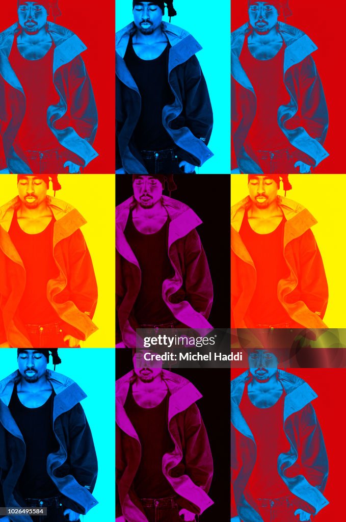 Shakur Rapper Rapper and actor Tupac Shakur is photographed on April 23, 1993 in ...