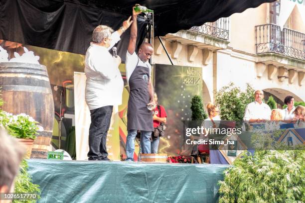 natural cider festival in gijon - asturias stock pictures, royalty-free photos & images