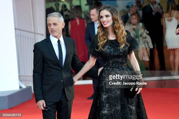 Gaia Bermani Amaral walks the red carpet ahead of the 'At Eternity's Gate' screening during the 75th Venice Film Festival at Sala Grande on September...