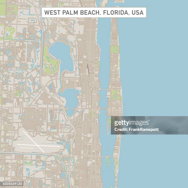 west palm beach florida us city street map - west palm beach stock illustrations