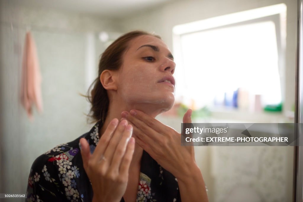 Woman in the bathroom