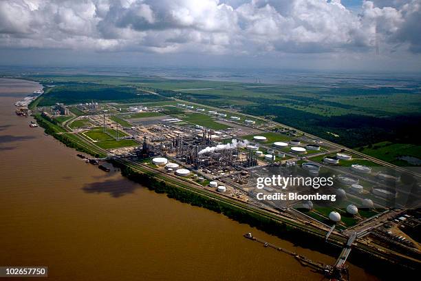 The ConocoPhillips Alliance Refinery, which was purchased from BP Amoco in 2000, stands along the Mississippi River outside outside Belle Chase,...