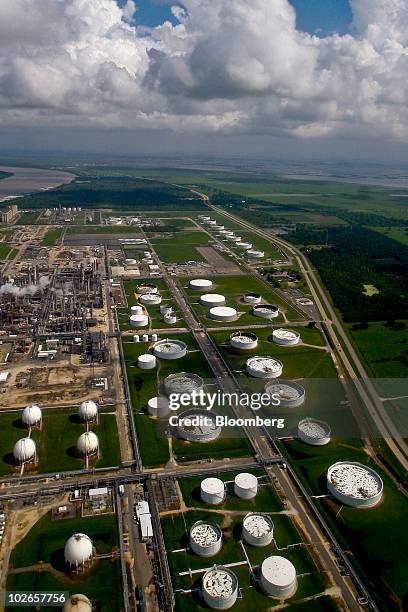 The ConocoPhillips Alliance Refinery, which was purchased from BP Amoco in 2000, stands along the Mississippi River outside outside Belle Chase,...