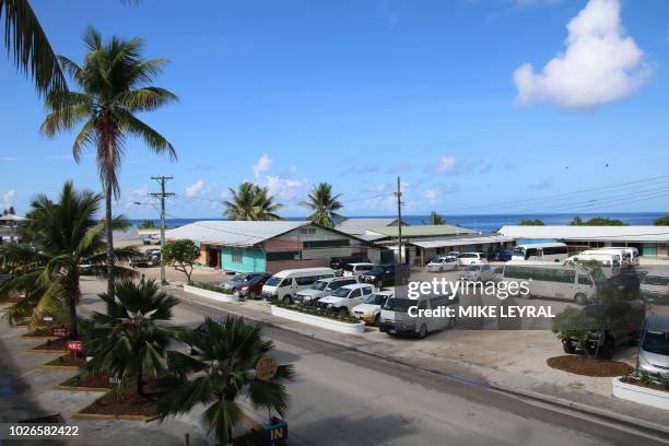 This general view shows the Civic Center where the Pacific Islands Forum is taking place in Aiwo on the island of Nauru on September 4, 2018. -...