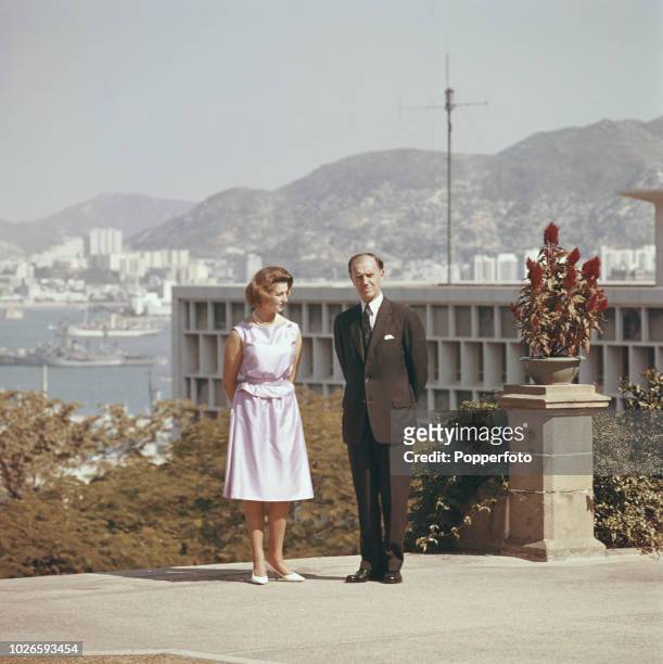 Princess Alexandra pictured together with Governor of Hong Kong Robert Black in the grounds of Government House in the Central district of Hong Kong...