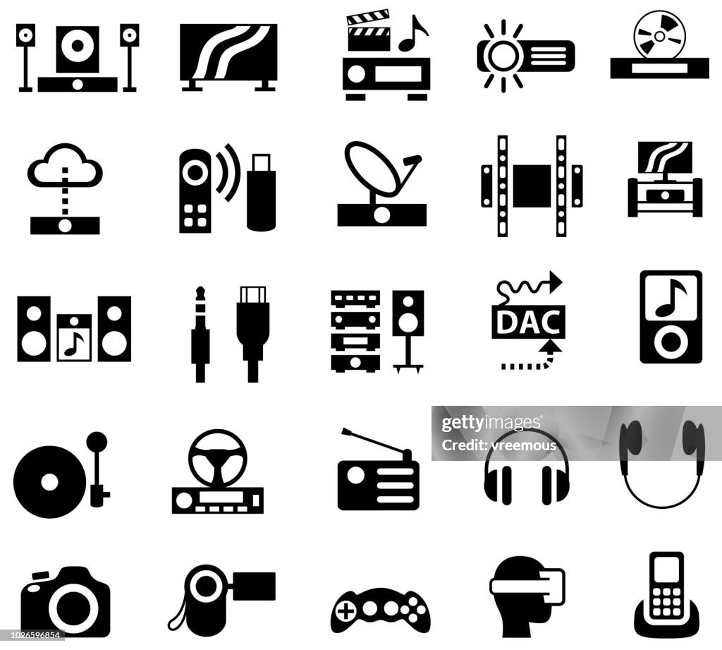 Home Appliances Icons - Audio Visual