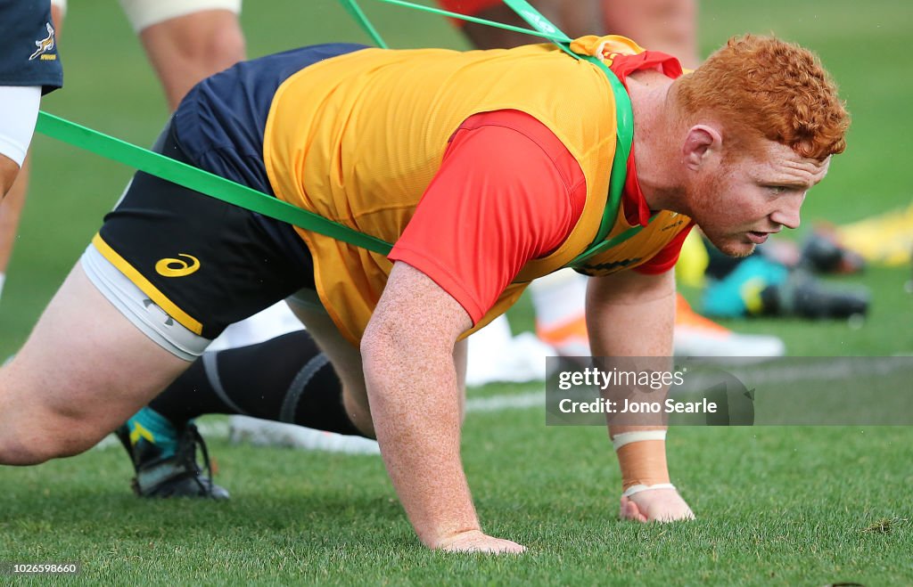Kitshoff Springboks Steven Kitshoff of South Africa trains during a South Africa... News ...