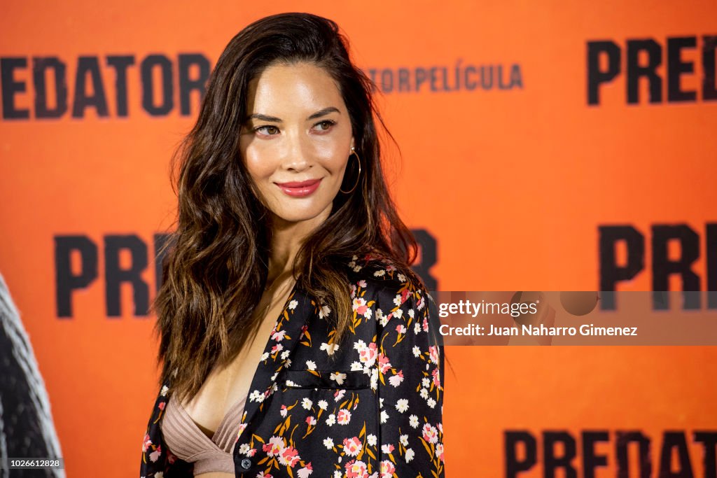 Olivia Munn attends 'Predator' photocall at Villa Magna Hotel on