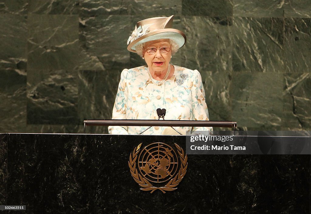 Queen Elizabeth Visits The United Nations In New York