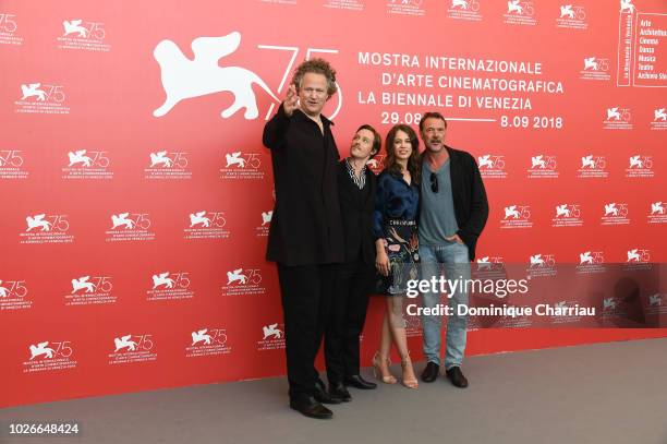 Director Florian Henckel von Donnersmarck, actor Tom Schilling, actress Paula Beer and actor Sebastian Koch attend 'Werk Ohne Autor ' photocall...