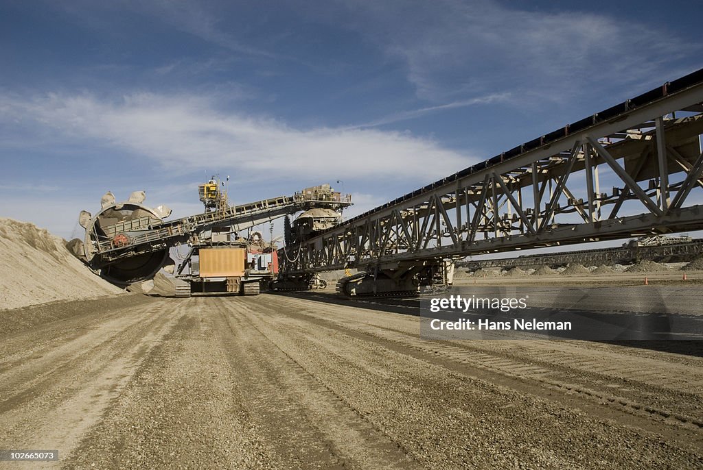 Mining machine taking it's daily route.