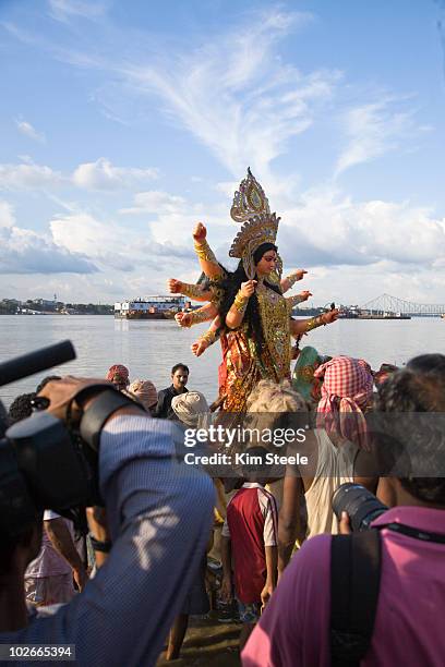 religion in india - navratri festival celebrations stockfoto's en -beelden