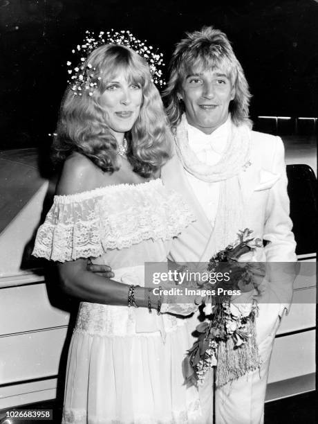 Rod Stewart Marries Alana Hamilton circa 1979 in New York City.