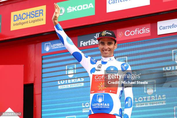 Podium / Luis Angel Mate of Spain and Team Cofidis Polka Dot Mountain Jersey / Celebration / during the 73rd Tour of Spain 2018, Stage 10 a 177km...